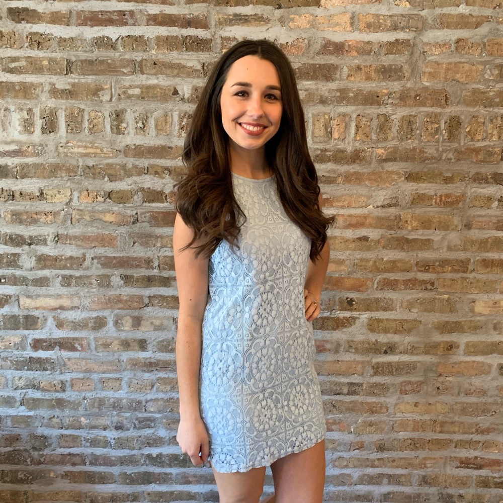 Light blue lace dress